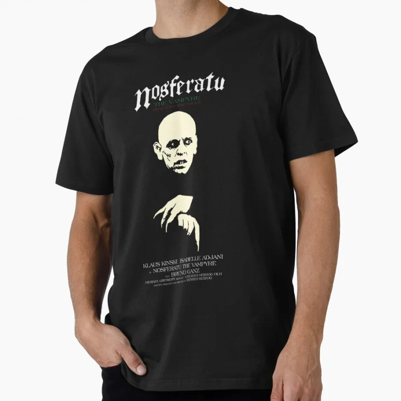 

80s Gothic Horror movie Nosferatu Vampire Scary Halloween Gift T shirt Large size Tops 100% cotton printed Clothes