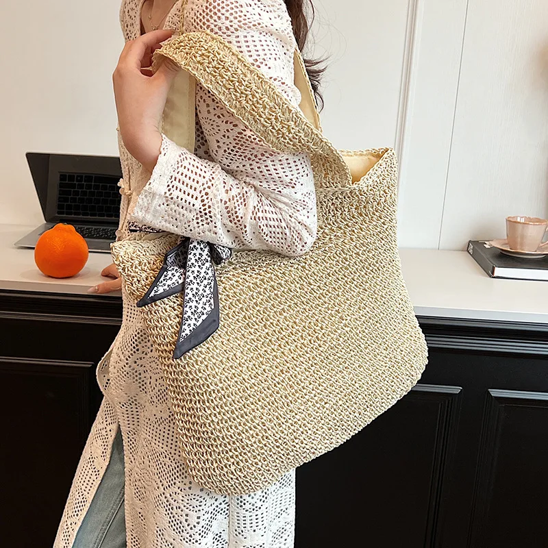 YOUDEYISI Large-capacity Beach Bag Female 2024 Fashion Literary Straw Shoulder Bag Female Large-capacity Woven Tote Bag