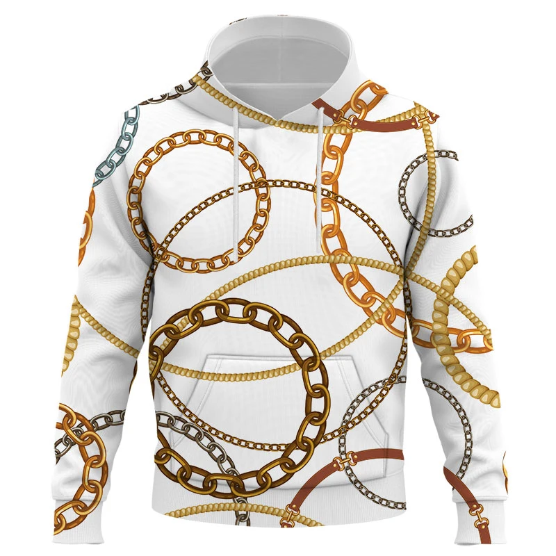 

2021 Luxury chain pattern Hoodies 3D Hoodie Women's Clothing Plus Size Streetwear Men Fashion Streetwear Funny Hooded Coat Tops