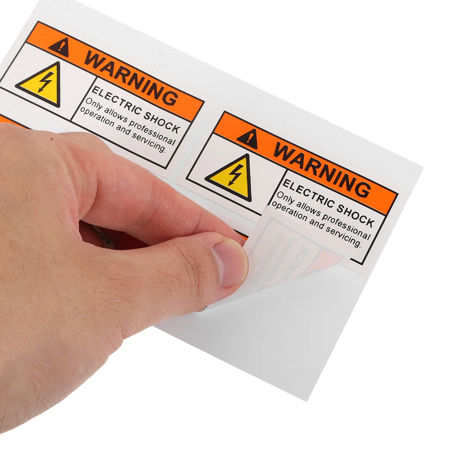 4 Pcs Beware of Electric Shock Sign Safety Warning Decals Caution High Voltage Stickers Pressure Pvc Self-adhesive Hazard