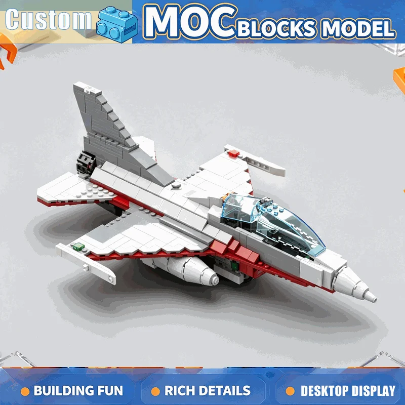 478PCS Twin Seat Jet Aircraft Building Blocks Modern Airplane Model Creative DIY Assembly Toy Desktop Collection Display Gifts