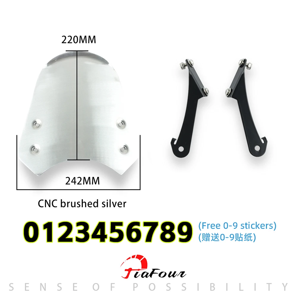 Fit For XSR 900 2022-2023 Aluminum Windshield Windscreen Visor Wind Screen Deflector Kit