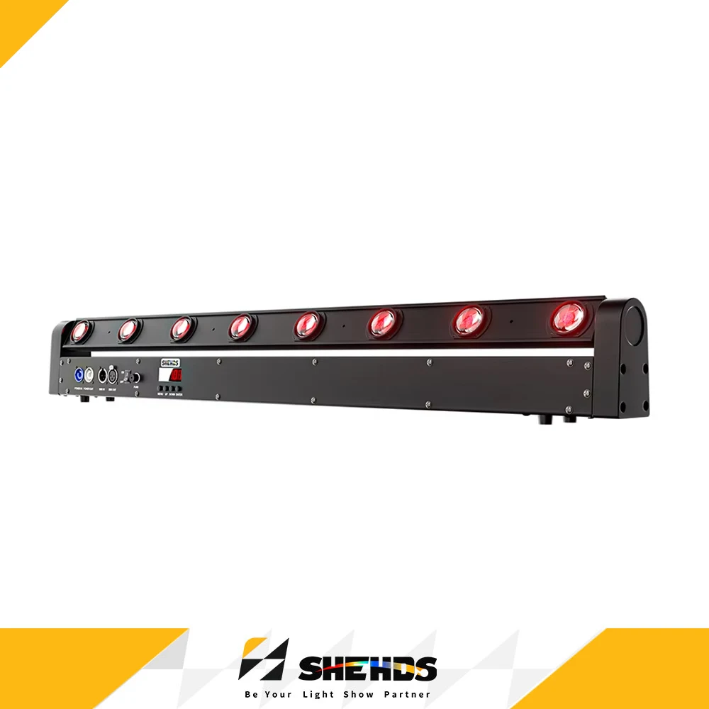 SHEHDS 1/2 Stück 8x12W LED Beam Moving Head RGBW Bar mit Koffer Bühnenbeleuchtung DMX512 für DJ Disco Hochzeit Aufführung 2 Jahre Garantie