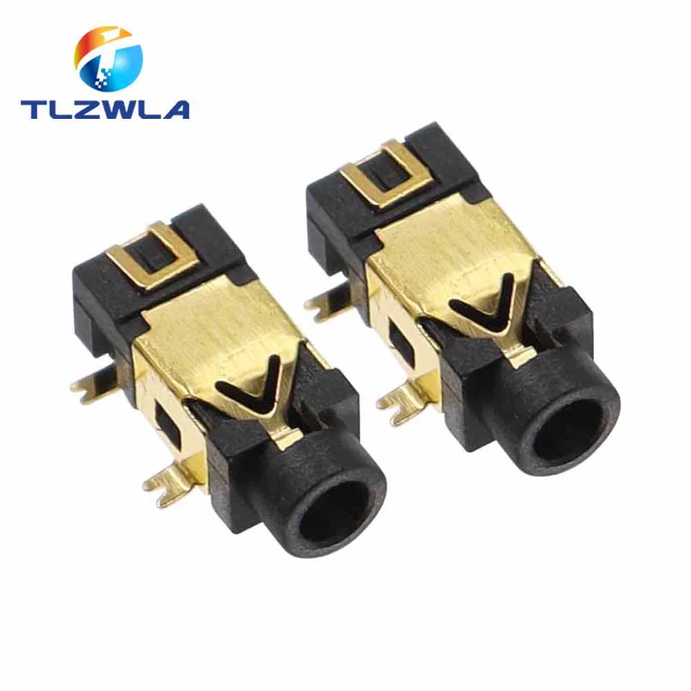 10PCS PJ-209 PJ209 Stereo Jack 2.5MM Golden Female Headphone Socket