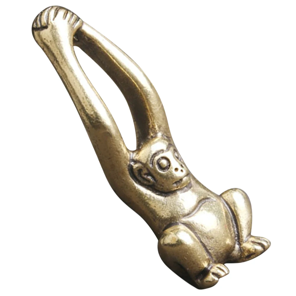 

Brass Monkey Ornaments Vintage Decor Gibbon Statue Smooth Surface Safe Home Gift Miniature Design Delicate Unique Animal