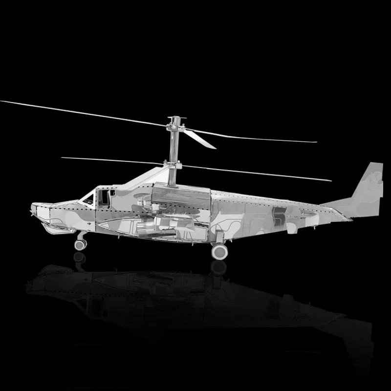 Modelo do enigma do metal 3d ka-50, diy, corte do laser, brinquedo para crianças