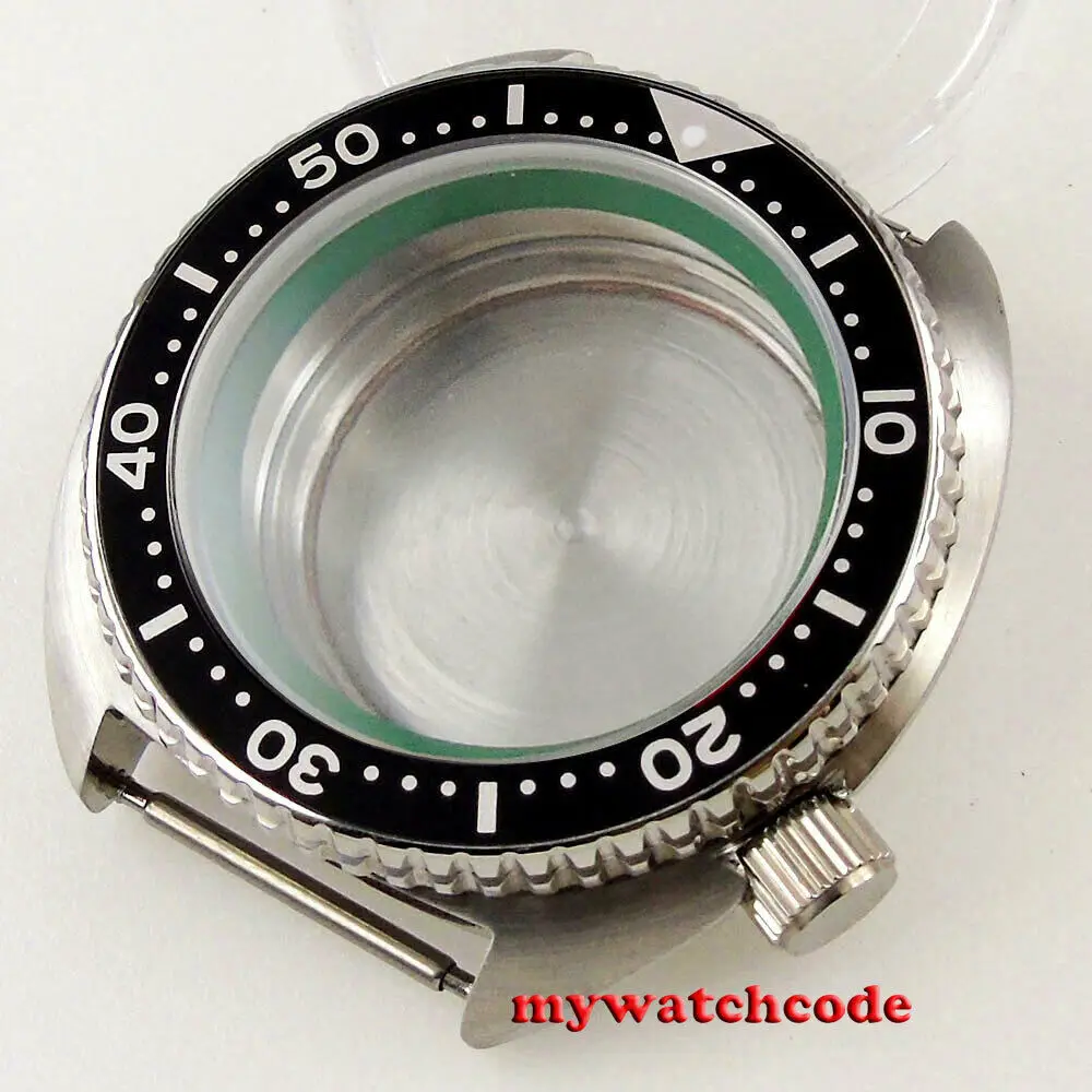 45mm Bliger Steel Case Sapphire Glass Green Black Bezel Fit Japan NH35 NH36 Movement