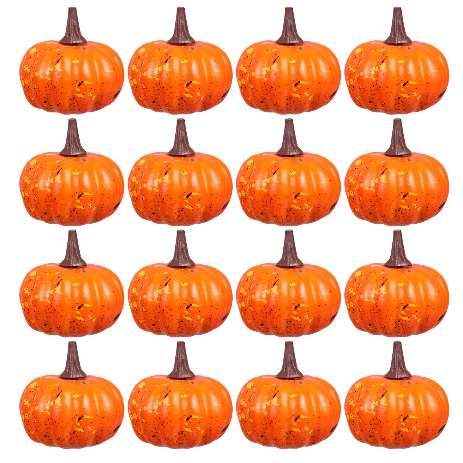

16 PCS Artificial Pumpkins for Crafts Shaped Foam Thanksgiving Ornament Decorating Fake Party Decoration