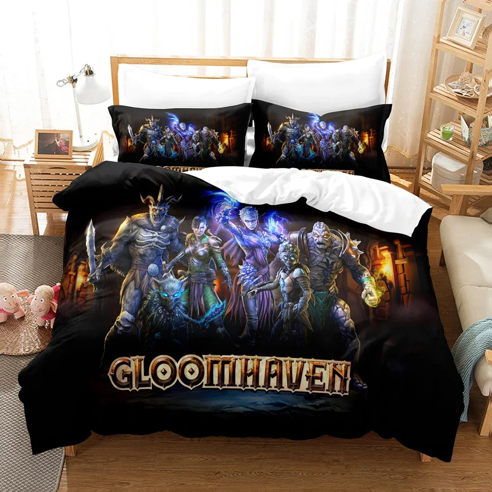 

3D Printed Gloomhaven Bedding Set Duvet Cover Bedroom Comforter Covers Single Twin King Size Quilt Cover Home Textile 2/3PCS