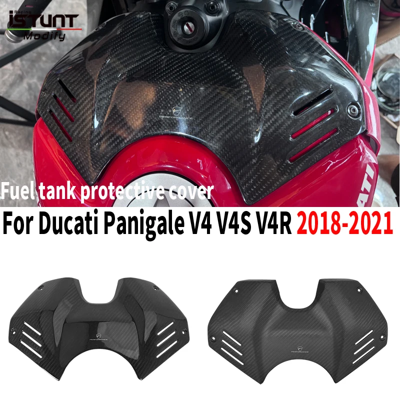 

For DUCATI Panigale V4 V4S V4R 2018 - 2021 Motorcycle Modified Carbon Fiber Battery Cover Fuel Gas Tank Airbox Cover Fairing Kit