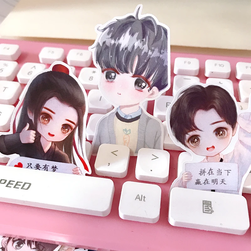 21pcs Hand-painted Q Version Stickers Hand Account Star Fans Mobile Phone Shell Computer Diy Decoration