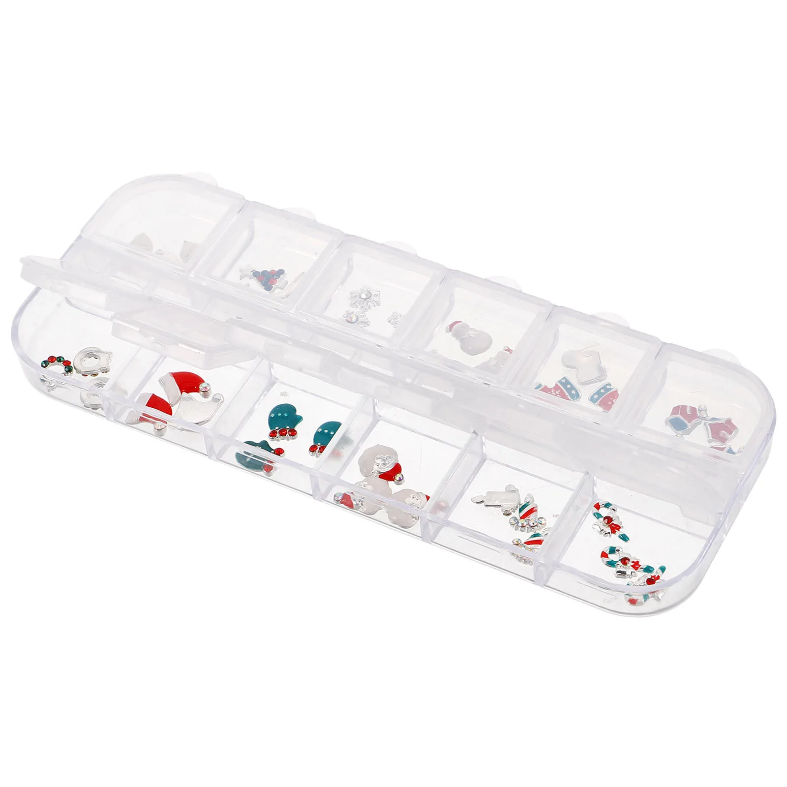 

Alloy Christmas Nail Charms Santa Trees Snowflakes Socks Durable Fading Resistant Unique Holiday Nail Art Xmas Nails Charms