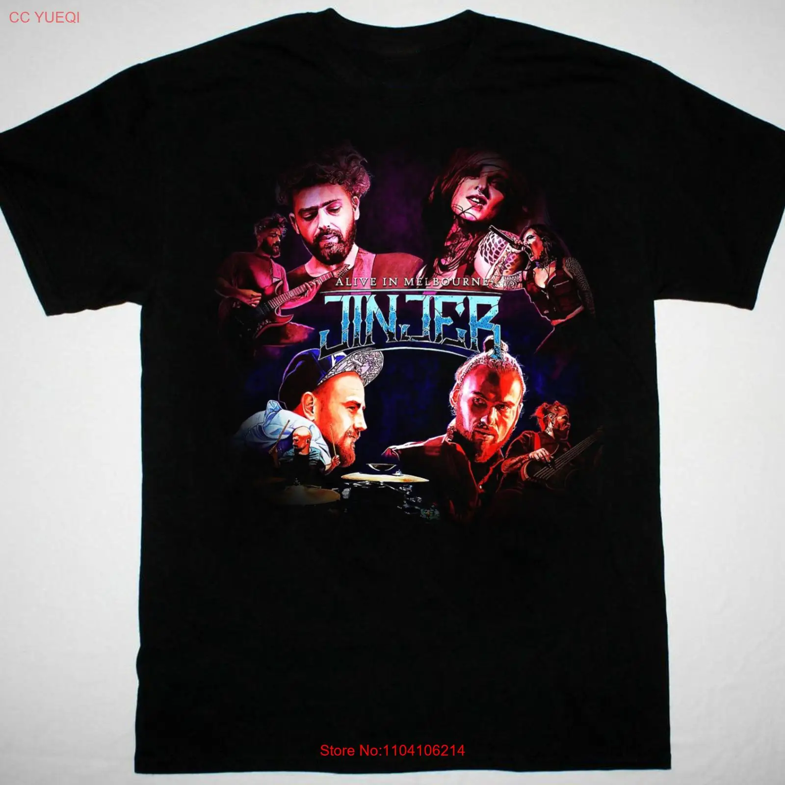 

Jinjer band live in concert T-shirt black Short sleeve All sizes S-5Xl JM165