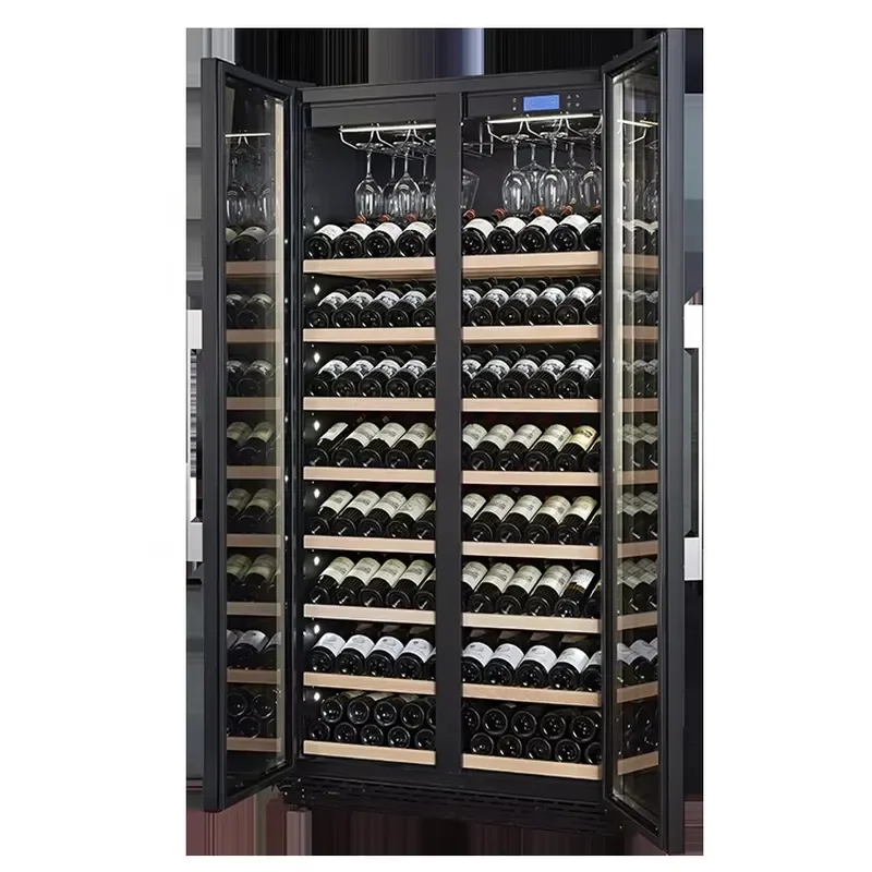 735L Large Capacity Wine Fridge Beer Beverage Cooler Chiller Glass Door Direct Cooling Electric  Standing For Home Bar