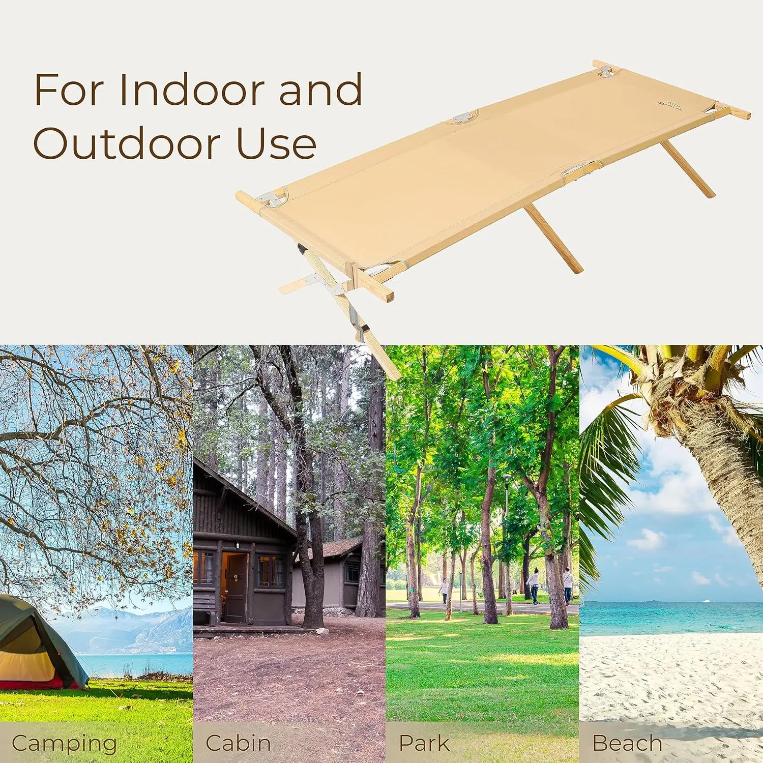 Berço de acampamento dobrável, capacidade de 375 lbs