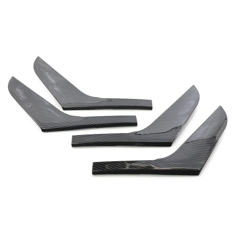 4 Pcs Carbon Fiber ABS Car Interior Door Armrest Cover Trim Decoration For VW Golf 6 MK6 2009 2010 2011 2012 2013