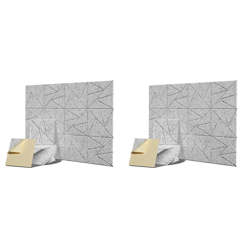 

24Pack Acoustic Panels With Self-Adhesive, 12X 12X 0.4Inch Sound Proof Foam Panels,Sound Panels High Density,Silver Grey