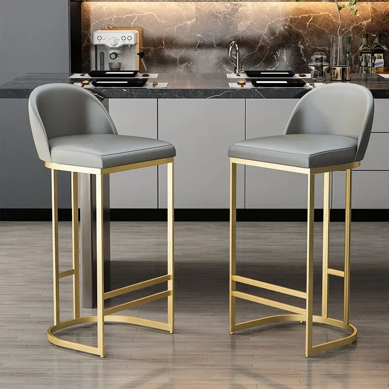 

Nordic Backrest Bar Chair Kitchen Home High Stool Modern Designer Simple Bar Chair Minimalist Banco Alto Bar Furniture HY