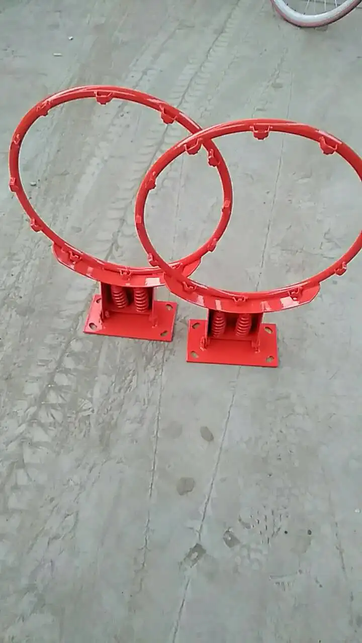 حلقة كرة سلة شديدة التحمل مقاس 18 بوصة، حافة كرة سلة مزدوجة زنبركية مرنة للاستخدام الداخلي والخارجي