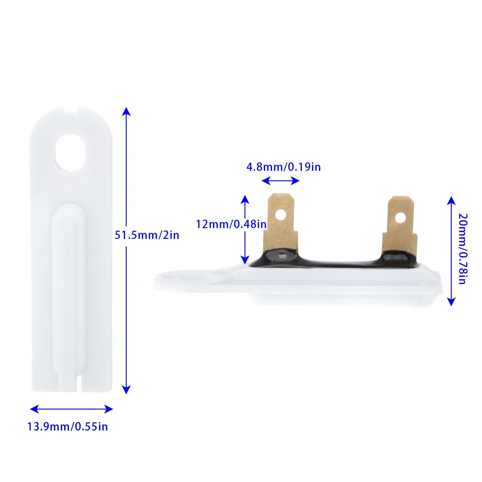 2Pcs 3392519 Dryer Thermal Fuse for Whirlpool Kenmore KitchenAid Roper Maytag WP3392519 3388651 694511 80005 WP3392519VP
