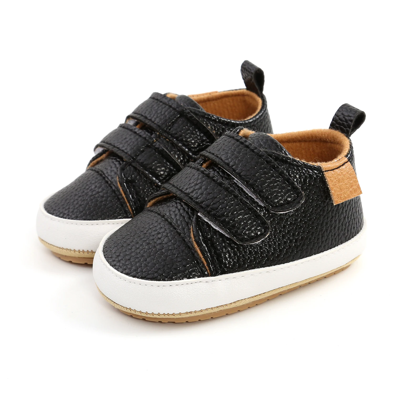 Babyschuhe, klassisches Leder, für Babys, Jungen und Mädchen, mehrfarbig, für Kleinkinder, Gummisohle, rutschfeste Lauflernschuhe, Mokassins für Neugeborene