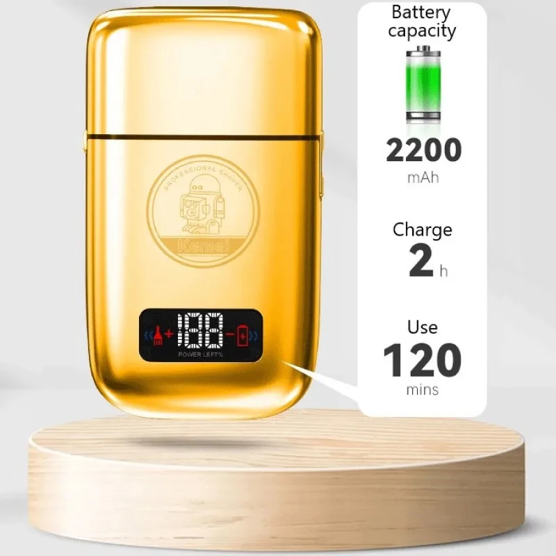 ماكينة حلاقة كهربائية قابلة لإعادة الشحن بغطاء معدني KM-TX3 للرجال ماكينة حلاقة كهربائية لشعر اللحية ماكينة حلاقة برأس أصلع احترافية