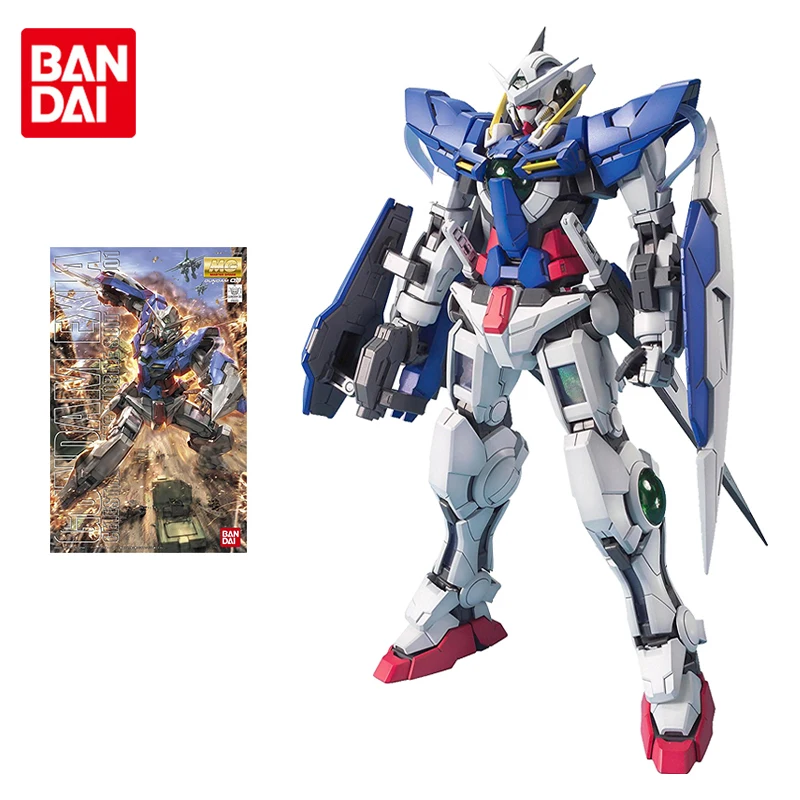 

Bandai Gundam Model Kit Anime Figure MG 1/100 GN-001 Gundam Exia Set Genuine Gunpla Model Action Toy Figure Toys for Children