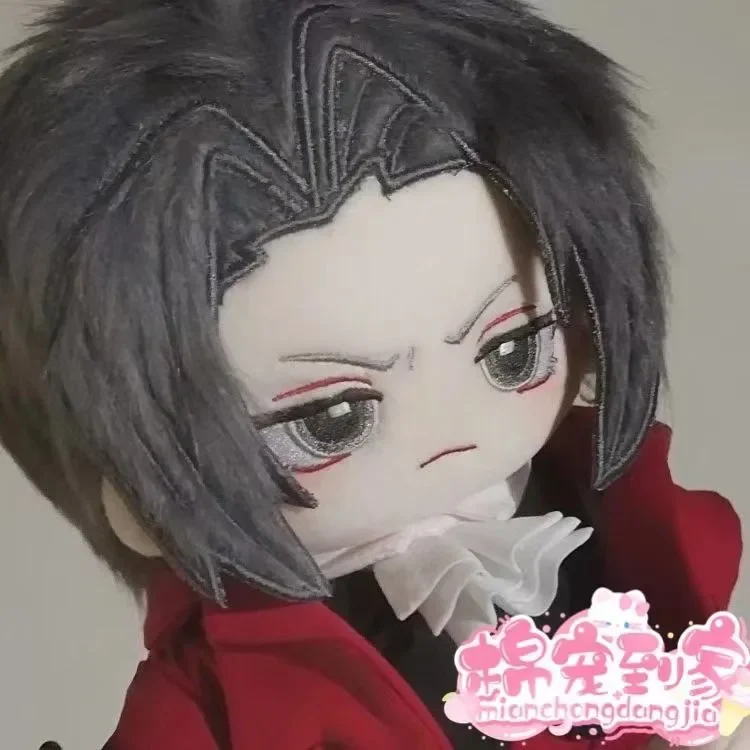 

Anime Ace Attorney Miles Edgeworth Cosplay Fluffy Maumet Cartoon Fuzzy Puppet Naked Baby Have Skeleton Ornament Xmas Gift