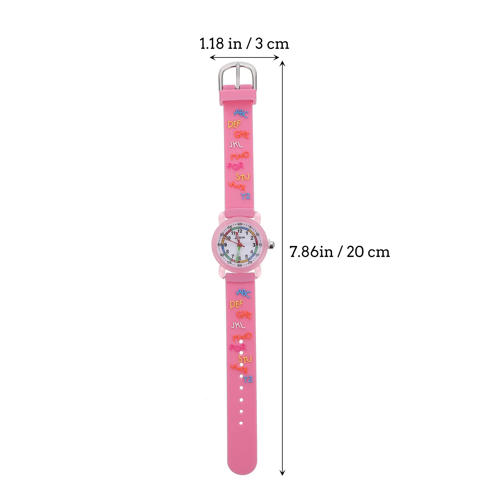 1Pcs Watch with 3D Dial Waterproof Function Multi-Functional Learning Tool Bright Letters for Present