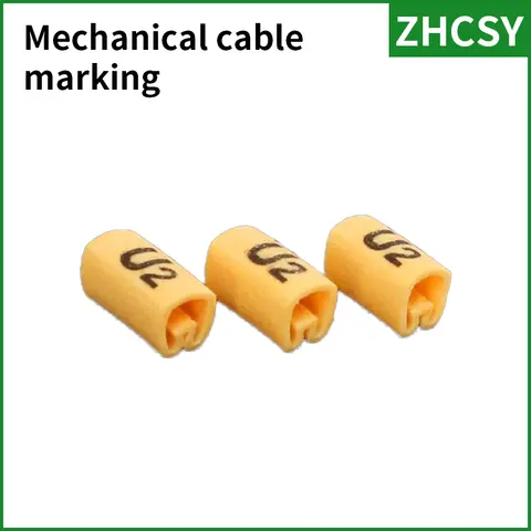 300PCS Electric Machinery Cable Markers 0.75/1.5/2.5/4.0/6.0/10 12 16 20 25 35 50 70mm2 U1 U2 V1 V2 W1 W2 For Wire Colorful