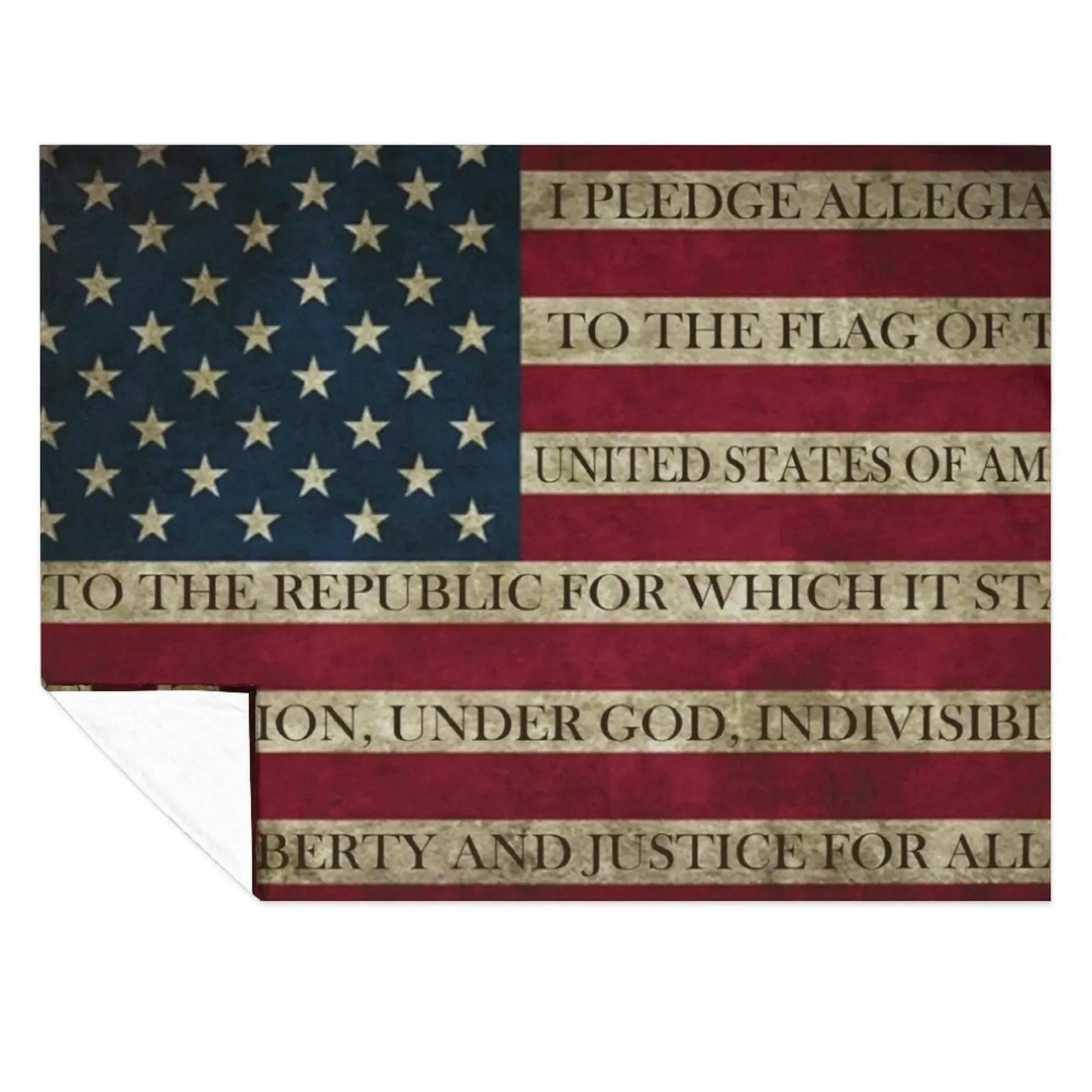 

AMERICAN FLAG PLEDGE OF ALLEGIANCE Throw Blanket Plush Thermals For Travel Kid'S heavy to sleep Blankets