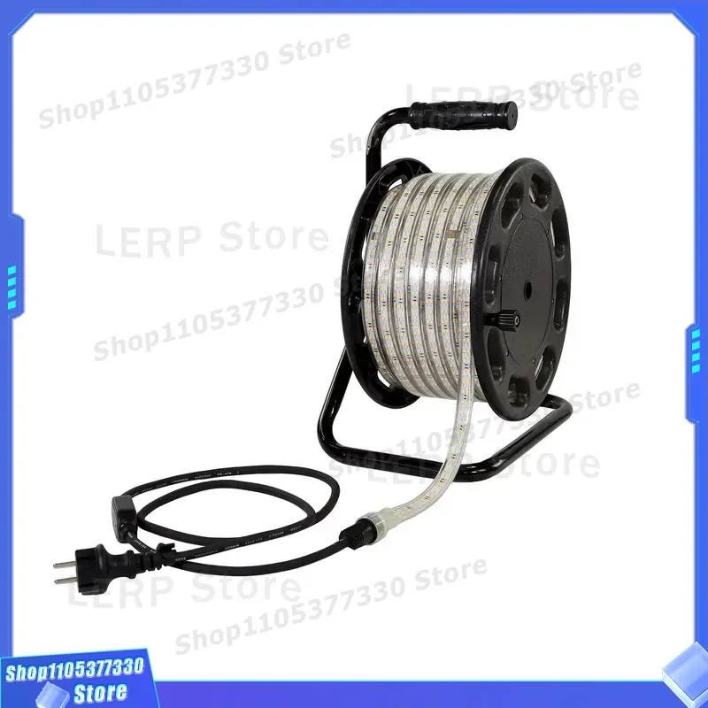 Flexible 2835 LED Strip Light 180 LEDs Per Meter Waterproof IP65 Portable AC Powered Tape Lamp 15m 25m 50m Long For Workplace