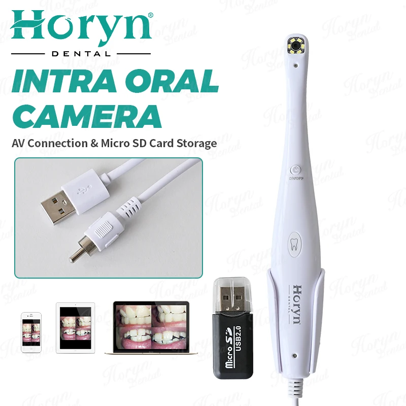 Uscita TV Intras Orals cam borra con 6 pezzi luce LED Scheda SD Uscita AV Endoscopi cablati HD Attrezzatura per dentisti per den tal Clinics