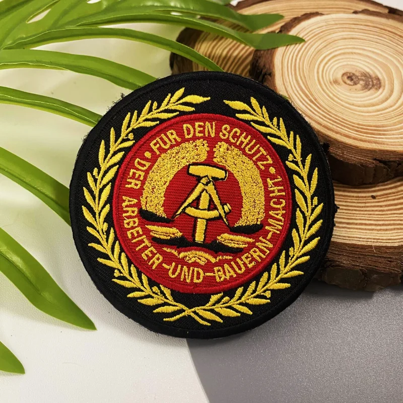 DDR East Germany Embroidery Morality Badge Eagle Hook and Loop Seal Tactical Circular DIY Decorative Backpack Tactical Patch