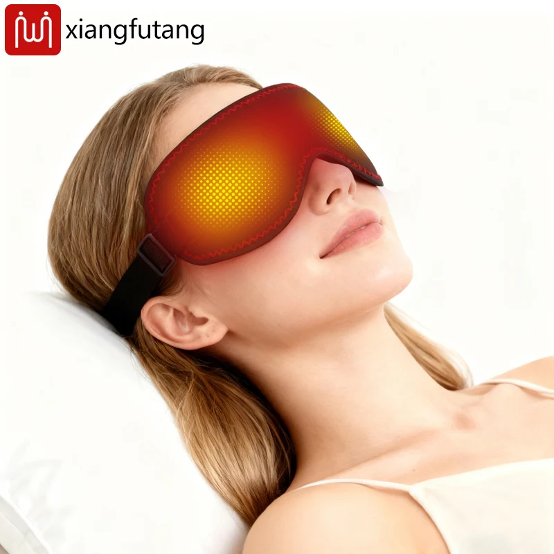 

Массажная маска для глаз с подогревом — горячий компресс снимает усталость/темные круги, помогает спать, 3-ступенчатая нагрев и вибрация (для натяжения глаз)