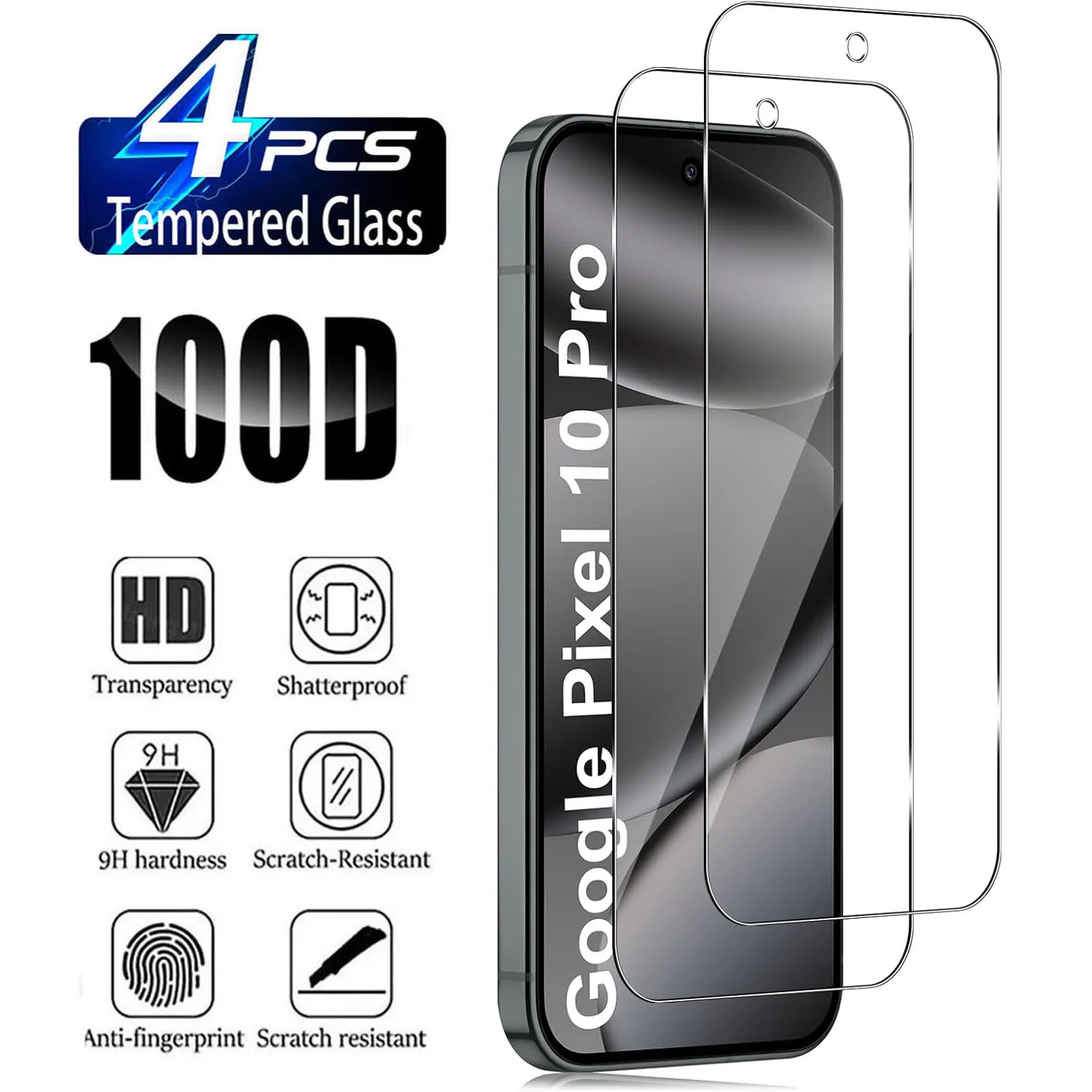 

2/4Pcs HD 9H Tempered Glass Film for Google Pixel 10 Pro Screen Protector