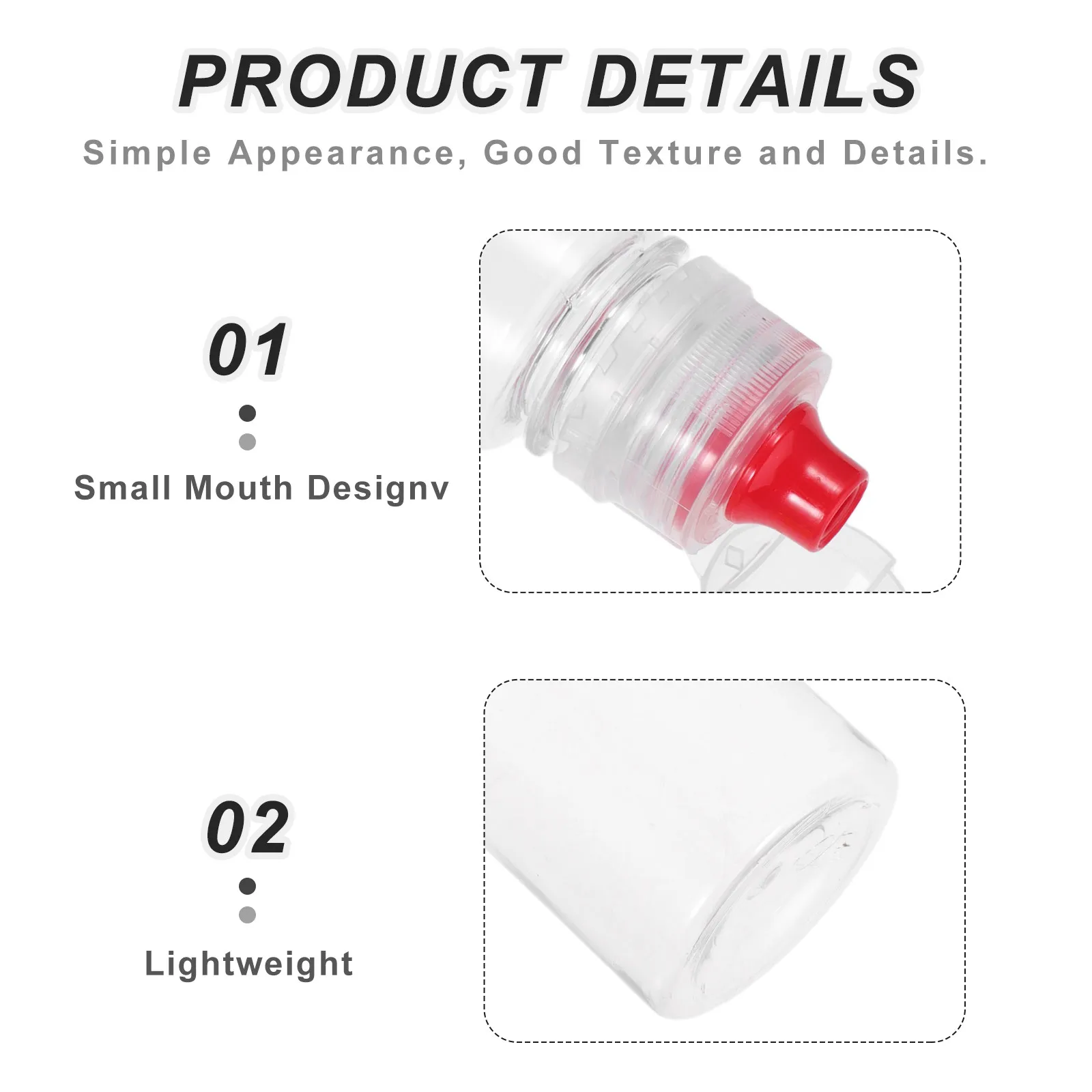 20Pcs Squeeze Bottle Caps Flip Top Accurate Dispensing Plastic Small Bottles Leakproof for Travel Cosmetics Sauce Oil Seasoning view 2