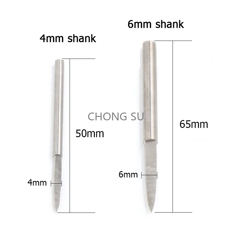 1-10pcs HSS Sword Shaped Engraving Carving Knife Milling Cutter Shank For Wood/Bone Craft 2.35/3/4/6/8/10/12/14mm 2.35/3/4/6mm