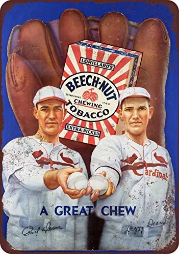 Custom Kraze 1934 Dizzy Dean Beech-Nut Chewing Tobacco Vintage Reproduction Metal Sign 8 x 12