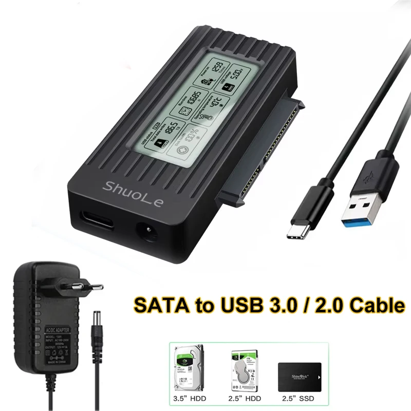 USB 3.0 to SATA Cable SATA III Hard Drive Adapter Converter for PC 2.5