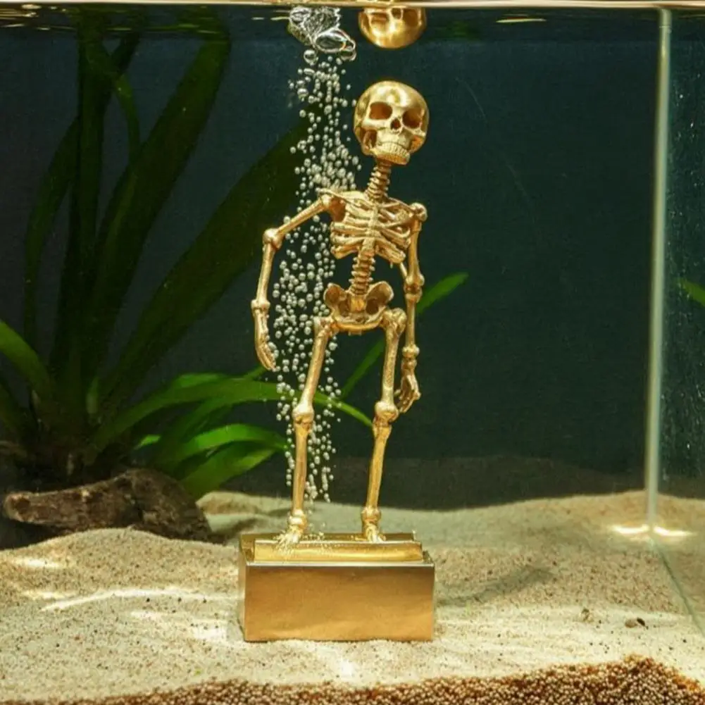 Halloween Party Aquarium Props Halloween Aquarium Decorations Halloween Skeleton Fish Tank Ornament 3d Printed Dancing Skull