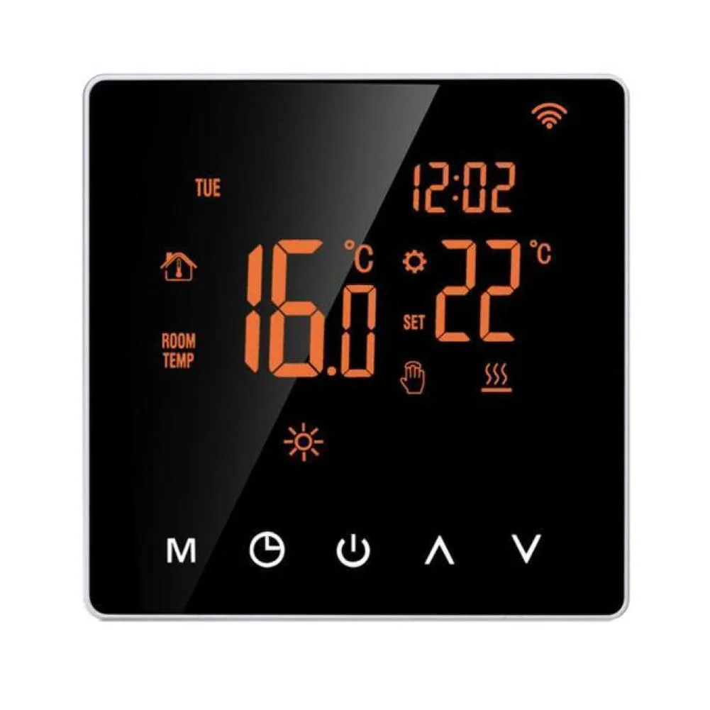 Switch Smart Thermostat 1 Set 110-230V AC 3A 50/60HZ 86 * 86 * 40mm Black Flame Retardant PC Voice Control Home