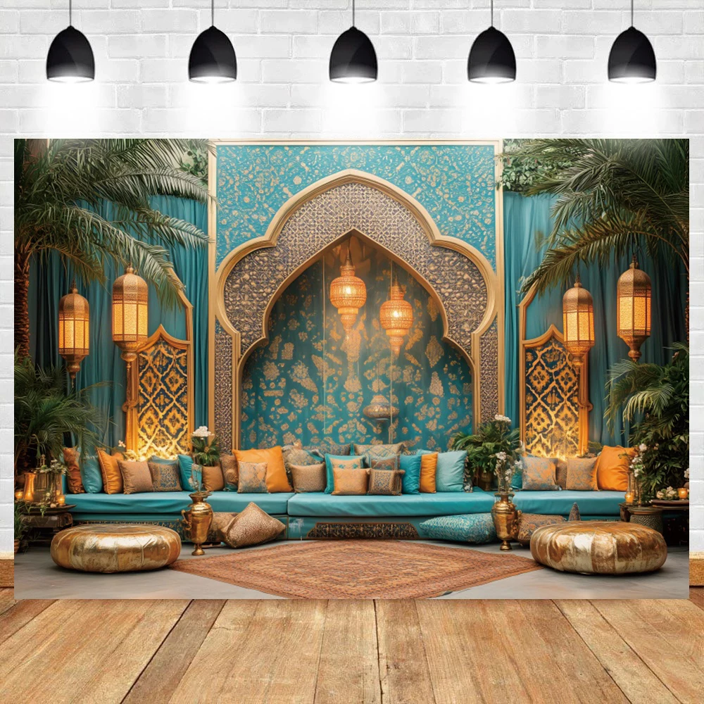 Eid Mubarak Backdrop Moroccan Medieval Palace Mosque Temple Arabic Religious Architecture Al Fitr Festival Portrait Background