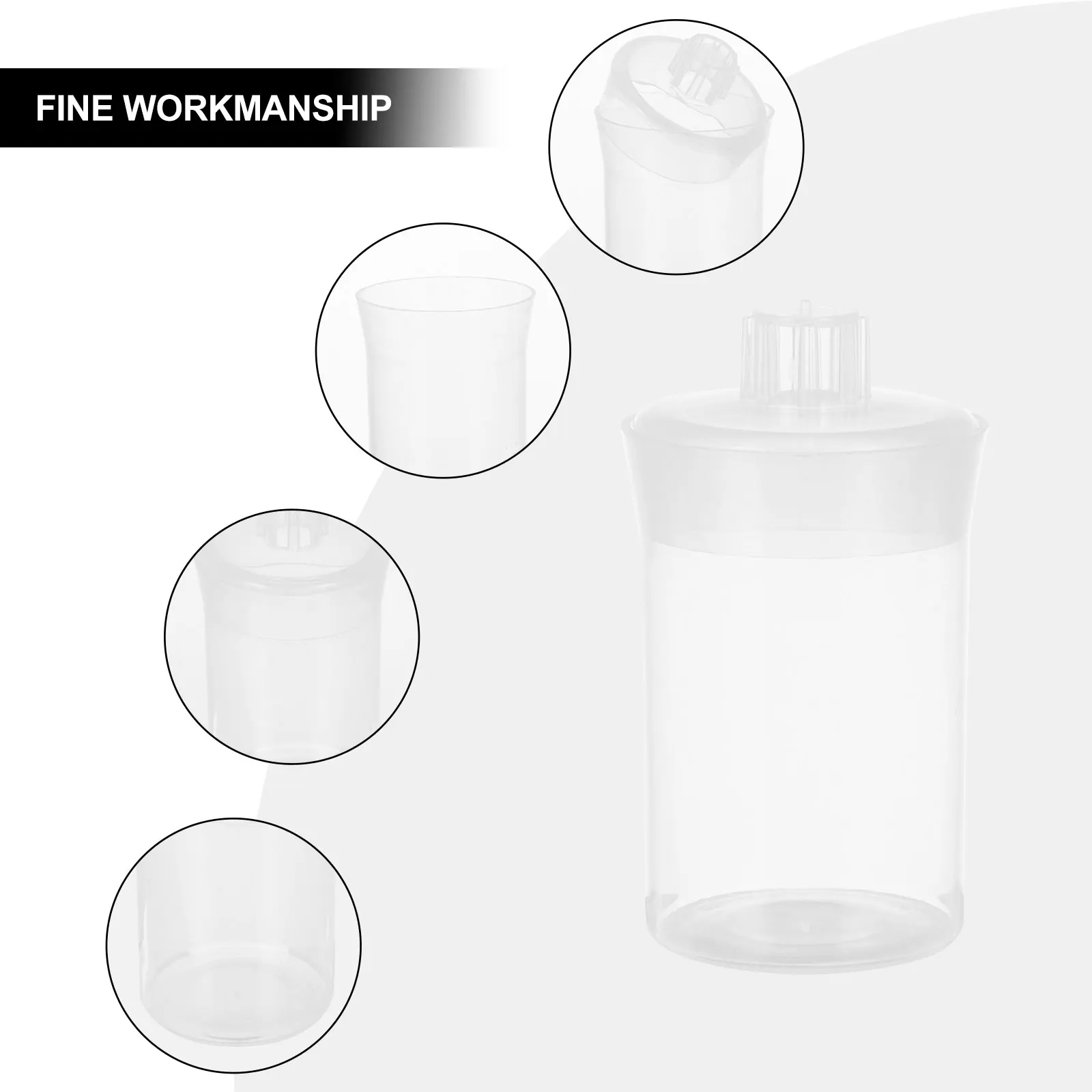 

2 Pcs Weighing Bottle Wide Mouth Lab Reagent Liquid Medicine Bottles Sample Plastic