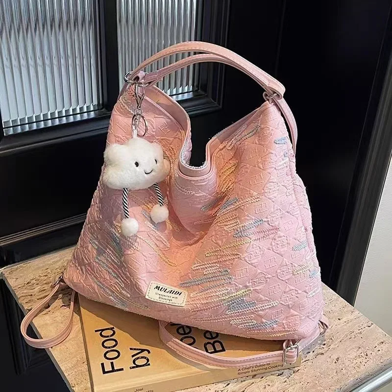 High Quality Hot Selling Wholesale New Large Capacity Fashionable Embroidery Shoulder Crossbody Bag Three Purpose Backpack Women