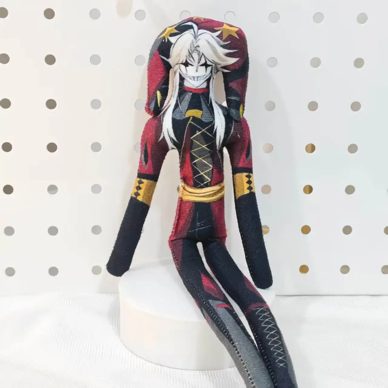 Freak Circus Plush Doll Harlequin Pierlot Checker Doctor Bendable Stuffed Toy Scary Clown Halloween Cosplay Props Gift