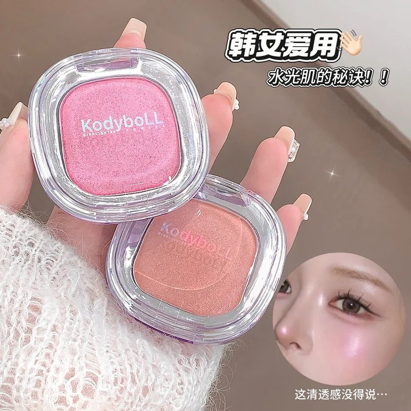Delicate Pearlescent Makeup Blush Clear Glossy Three-Dimensional Brightening Effect Beauty Cosmetic Cheek Powder