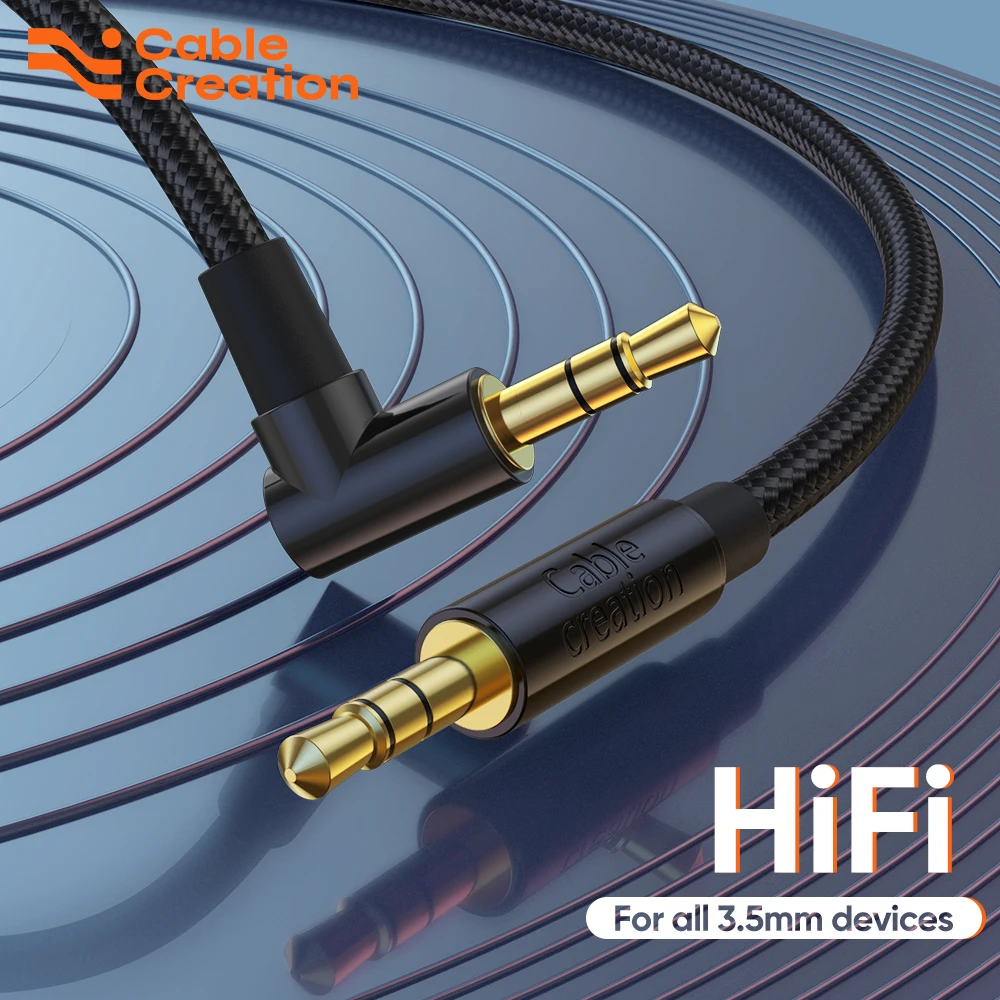 3.5mm Right Angle Jack Aux Cable TRS Stereo Audio adapter Auxiliary  for JBL Headphones Car Speakers Xiaomi Redmi MP3/4  Phone