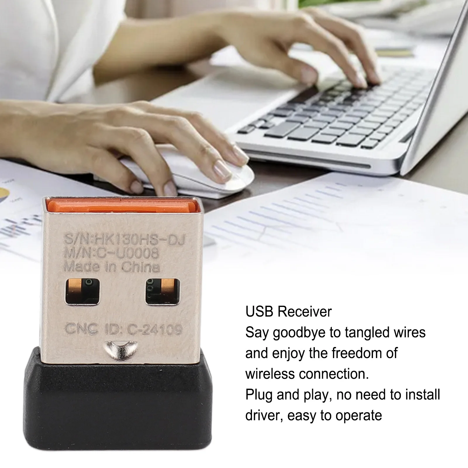 محول استقبال USB 2.4G لماوس لوجيتك M590 M720 M570 اللاسلكي للوحة المفاتيح اللاسلكية لوجيتك K230 K270 K375S مع حصيرة الماوس #5