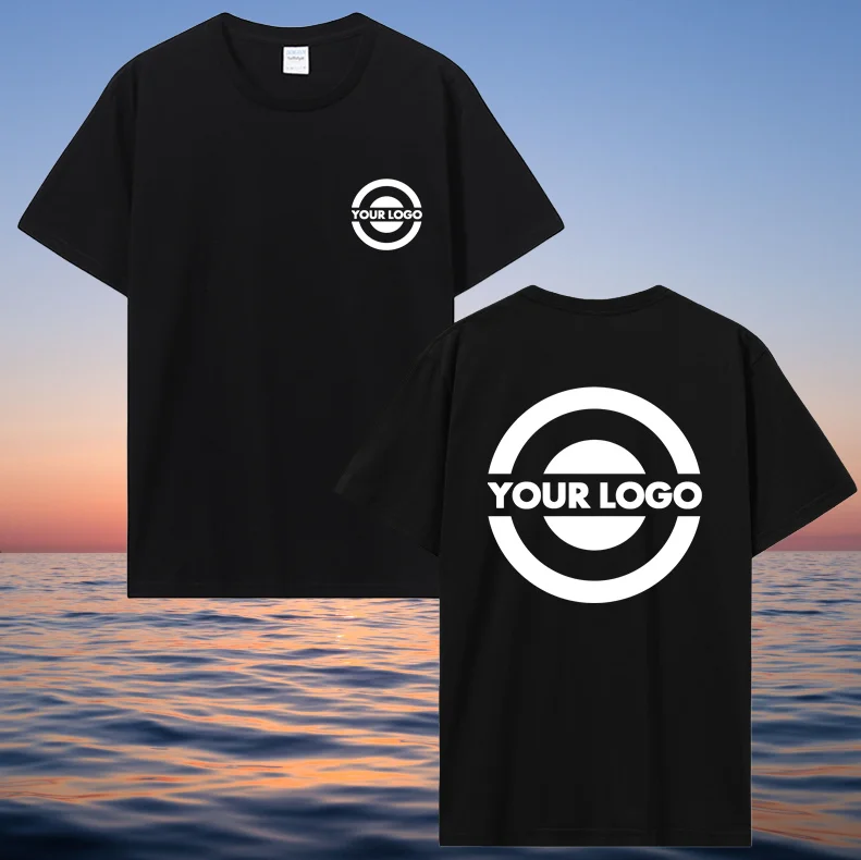 

Футболка En Coton Imprimé Personnalisé Avec Logo Футболка Jupe D'été Pour Hommes Et Femmes Футболка À Manches Courtes